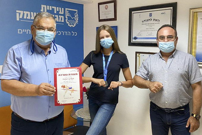 אליפות ישראל: מקום שני בקפיצה לגובה לנערה ממגדל העמק